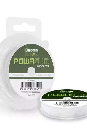 __Delphin__ Reaxe PowaGum 0,8mm Absorber Caoutchouc de puissance Transparent 10m - Super offre