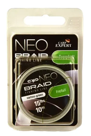 Bon prix | Carp Expert Neo Freefall Camou Green 35lbs Kikönnyített Fonott Előkezsinór 10m